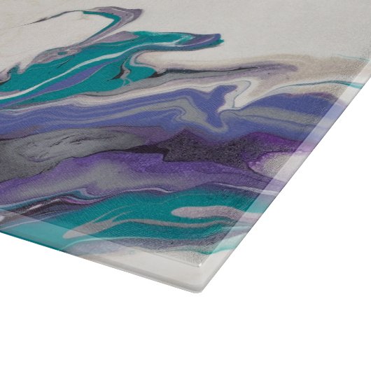 Große Glasschneidplatte Schneidebrett (Ecke)