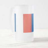 Große Glastasse Frankreich Fahne Mattglas Bierglas (Vorderseite Links)