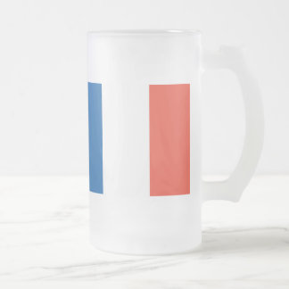 Große Glastasse Frankreich Fahne Mattglas Bierglas