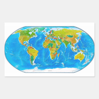 Große globale Grafik! Rechteckiger Aufkleber