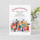 Große glückliche Wiedersehen-Einladung Einladung (Stehend Vorderseite)