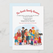 Große glückliche Wiedersehen-Einladung Einladung (Vorne/Hinten)