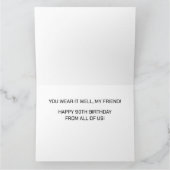 GROSSE "GLÜCKLICHER 90. GEBURTSTAG" Faltkarte Karte (Innenseite)