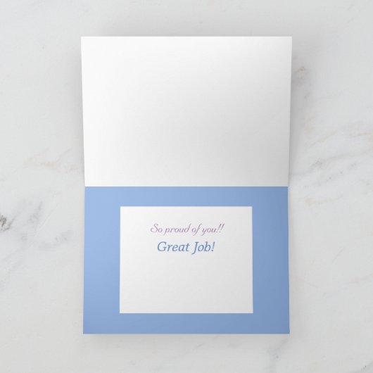 Große Glückwunsch der Berichtskarte! Karte (Innenseite)