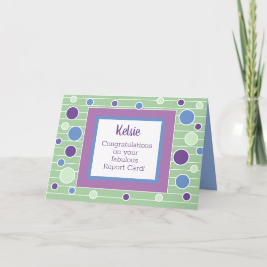 Große Glückwunsch der Berichtskarte! Karte (Vorderseite)