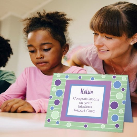 Große Glückwunsch der Berichtskarte! Karte