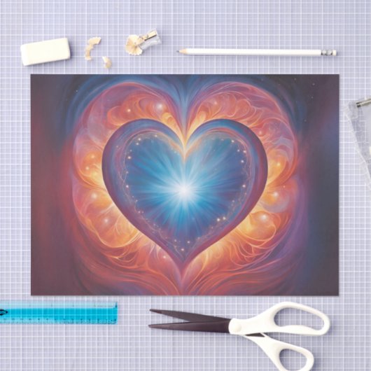 Große, glühende Herzenttäuschung Seidenpapier (Handwerk)