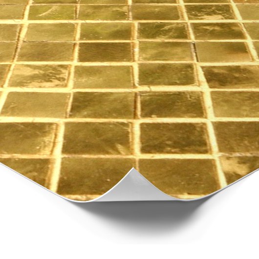 Große Gold Foil Effect Hustle Poster (Ecke)