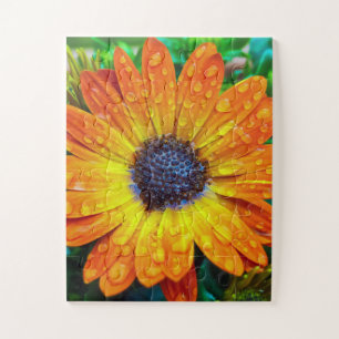 Große Goldene Blume Nah Puzzle