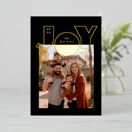 Große goldene Freude mit modernem Design Folien Feiertagskarte