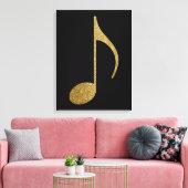 große goldene Note Leinwanddruck (Insitu (Wohnzimmer))