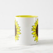 Große goldgelbe Sonnenblume Zweifarbige Tasse (Mittel)