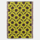 Große goldgelbe Sonnenblumen Decke (Vorderseite Vertikal)