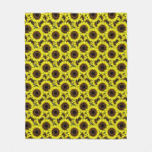 Große goldgelbe Sonnenblumen Fleecedecke (Vorderseite)