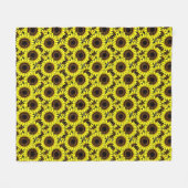 Große goldgelbe Sonnenblumen Fleecedecke (Vorderseite (Horizontal))