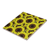 Große goldgelbe Sonnenblumen Fliese (Seite)