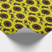 Große goldgelbe Sonnenblumen Geschenkpapier (Ecke)