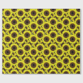 Große goldgelbe Sonnenblumen Geschenkpapier (Flach)