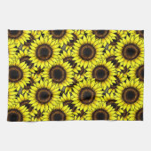 Große goldgelbe Sonnenblumen Geschirrtuch (Horizontal)