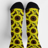 Große goldgelbe Sonnenblumen Socken (Oben)