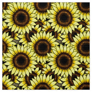 Große goldgelbe Sonnenblumen Stoff