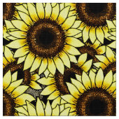 Große goldgelbe Sonnenblumen Stoff (Nahaufnahme)