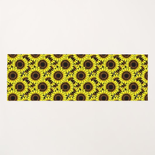Große goldgelbe Sonnenblumen Yogamatte (Vorderseite (Horizontal))