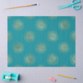 Große Goldkompasse im Aquamarinen Decoupage Seidenpapier (Basteln)