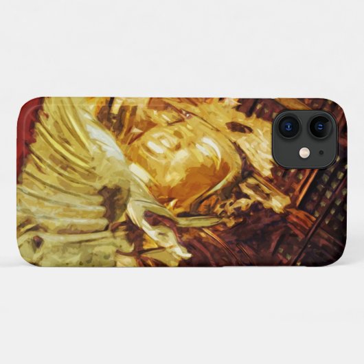 Große Goldstatue aus Kyōto Japan in Abstrakt Case-Mate iPhone Hülle (Rückseite (Horizontal))