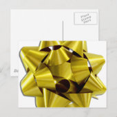 Große Goldweihnachtsbohne Feiertagspostkarte (Vorne/Hinten)