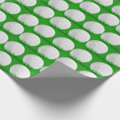 Große Golfbälle im Gras Geschenkpapier (Ecke)