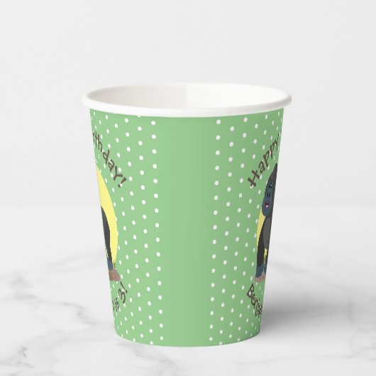 Große Gorilla-Cartoon-Abbildung Pappbecher (Links)