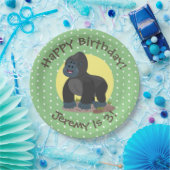 Große Gorilla-Cartoon-Abbildung Pappteller (Party)