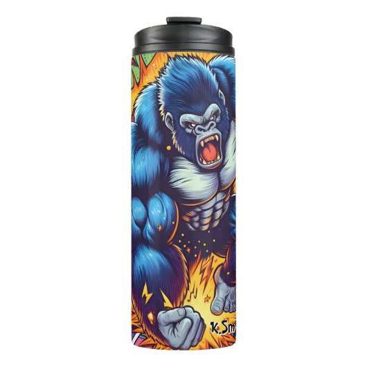 Große Gorilla-Explosion im Comic Thermosbecher (Vorderseite)