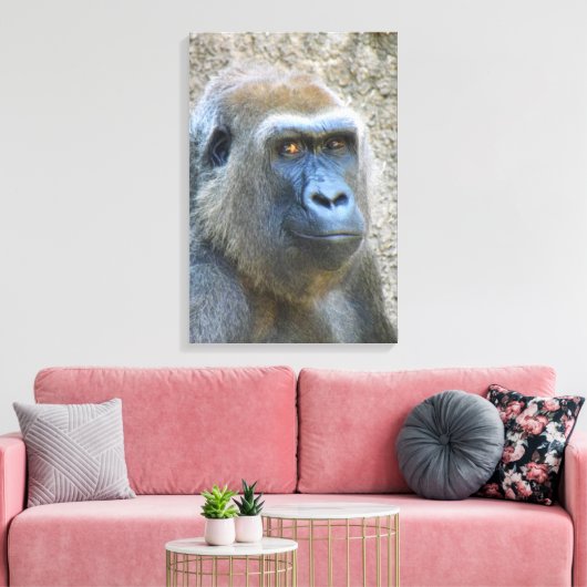 Große Gorilla umarmte Canvas! Leinwanddruck (Insitu (Wohnzimmer))