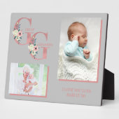 Große Grandma GG Blumenbriefe | 2 FOTO Fotoplatte (Seite)