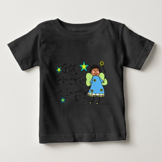 Große Grandmas sind Engel Geschenke (afroamerikani Baby T-shirt (Vorderseite)