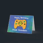 Große Grandson 11 Jahre Kontrolle zum Geburtstag G Karte<br><div class="desc">Diese Karte ist perfekt,  wenn Sie eine lustige Geburtstagskarte suchen,  um Ihren Urenkel zu einem glücklichen 11. Geburtstag zu begrüßen. Ein Videospielhobbyist wie er ist sicher,  eine Liebe,  die zeigt,  was er oft in seinen Händen hält.</div>