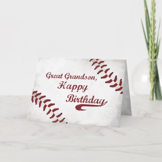 Große Grandson Geburtstag Große Baseball, Spo Karte (Vorderseite)