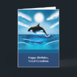 Große Grandson Geburtstag mit Orca Whale im Ozean Karte<br><div class="desc">Machen Sie sich bereit,  Ihren geliebten Urenkel mit dieser Karte zu überraschen,  sobald er endlich seinen Geburtstag feiert. Diese lustige Karte ist alles,  was Sie brauchen,  um seinen Tag zu machen und ihm einen Wal der guten Zeit zu geben.</div>