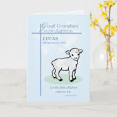 Große Grandson Individuelle Name und Datum Taufe B Karte (Gelbe Blume)