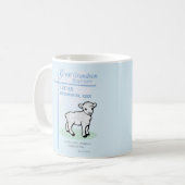 Große Grandson Taufe Blaues Lamm Personalisiert Kaffeetasse (Vorderseite Links)