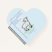 Große Grandson Taufe Blaues Lamm Personalisiert Notizblock (Vorderseite)