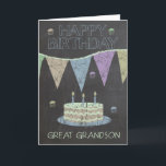 Große Grandson Trendy Chalk Board Effekt mit Kuche Karte<br><div class="desc">Große Granson Trendy Chalk Board Effekt mit Kuchen</div>