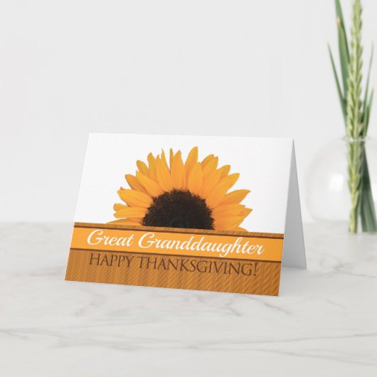 Große Grandtochter-Erntedank Feiertagskarte (Vorderseite)