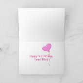 Große Grandtochter Fotokarte zum ersten Geburtstag Karte (Innenseite)