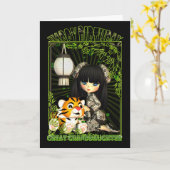 Große Grandtochter-Niedliche Geburtstag-Karte mit Karte (Gelbe Blume)