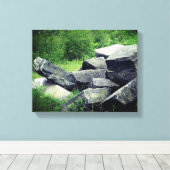 Große Granitfelsen Natur Leinwanddruck (Insitu (Holzboden))