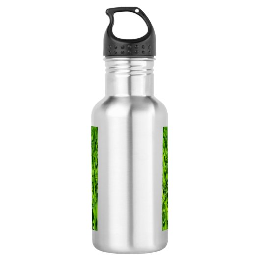 Große Grasblätter Edelstahlflasche (Rückseite)