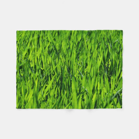 Große Grasblätter Fleecedecke (Vorderseite (Horizontal))